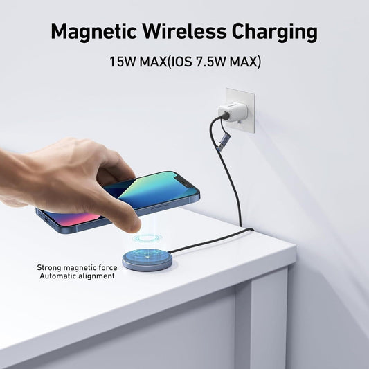 BENFEI 000401GY Magnetic Wireless Charger 15W Compatible with MagSafe Charger.