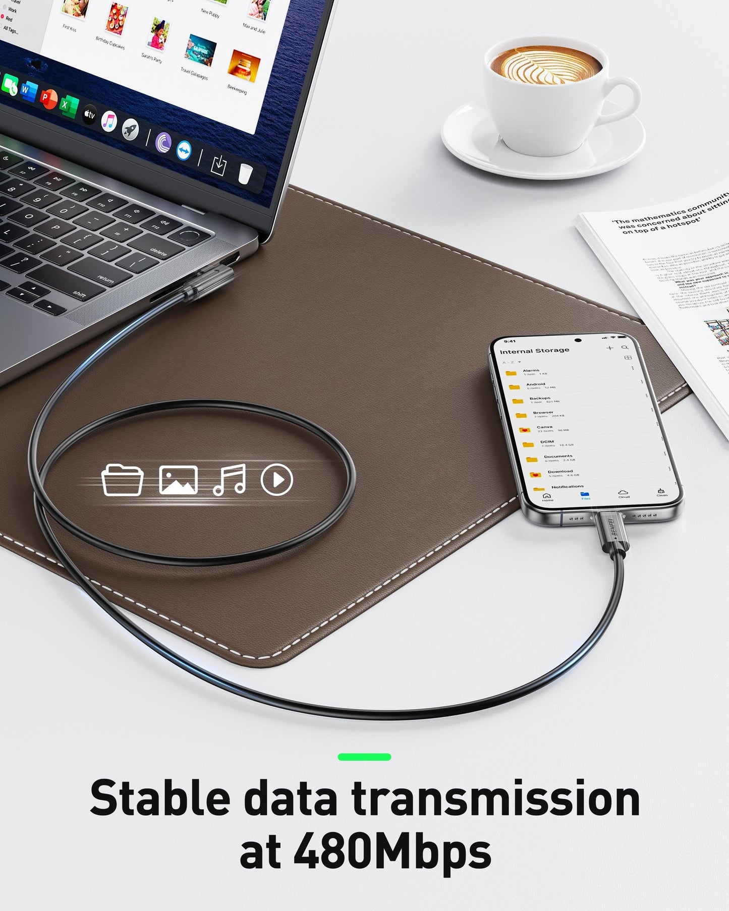 BENFEI 428BK-2M USB C to Right Angle USB C Cable , 90-dgree Angled USB 2.0 Type C Charger Cable, 3A Fast Charging & 480Mbps Data Sync, Durable PVC.