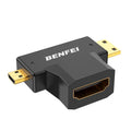 BENFEI 434BK Micro HDMI + Mini HDMI male to HDMI female Adapter.