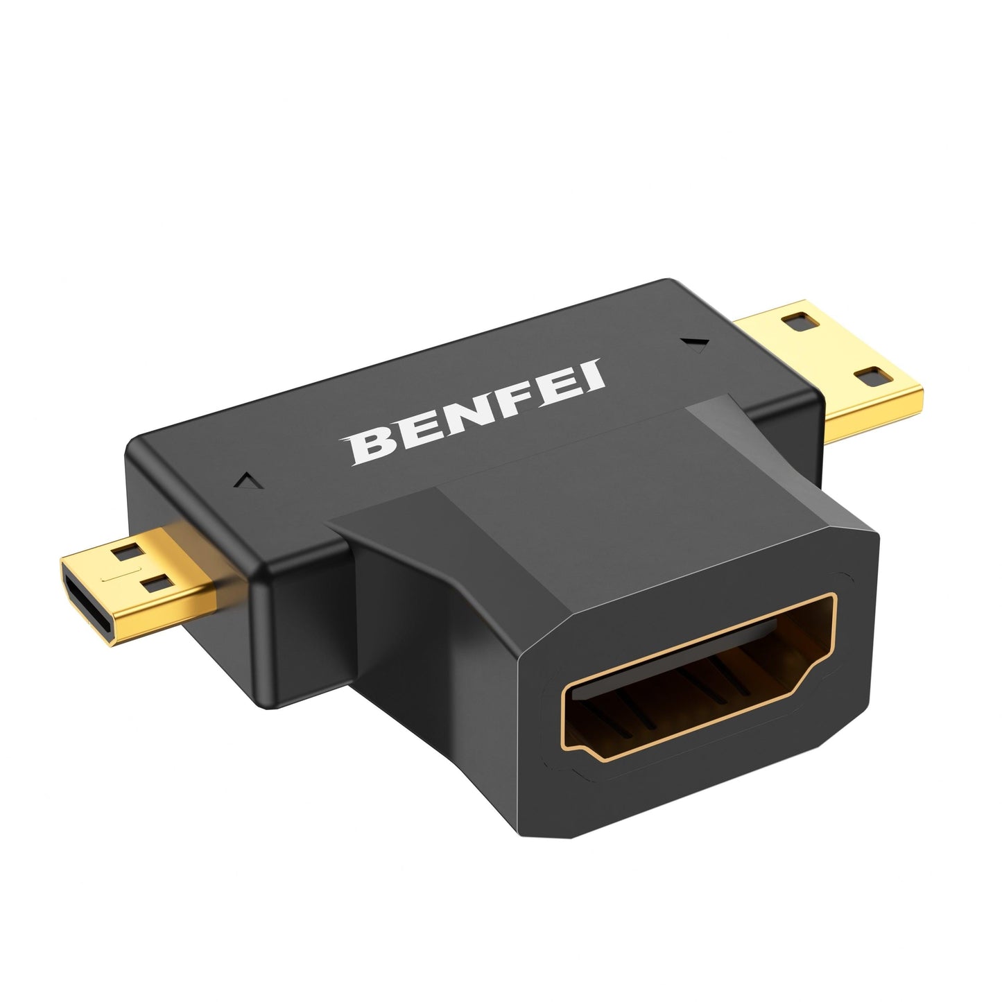 BENFEI 434BK Micro HDMI + Mini HDMI male to HDMI female Adapter.