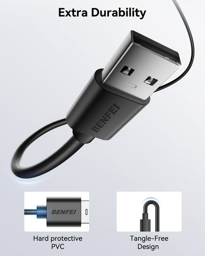 BENFEI 436BK-2M USB 2.0 Male to Micro USB Data Cable 2M.