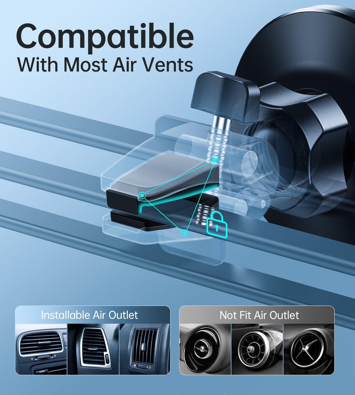 CHOETECH AT0004 Magsafe iPhone 12 Magnetic Car Mount Car Air Vent Phone Holder.