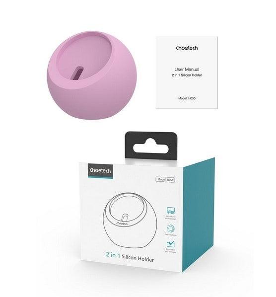 CHOETECH H050-PK Magnetic Holder for iPhone 12/13/14 /15 Series and iWatch (Pink).