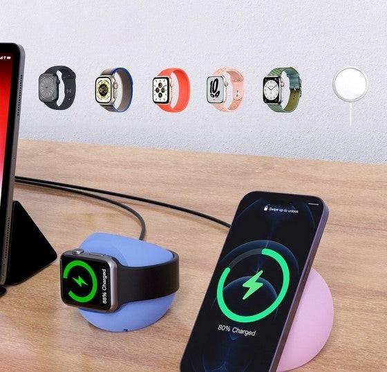 CHOETECH H050-PK Magnetic Holder for iPhone 12/13/14 /15 Series and iWatch (Pink).