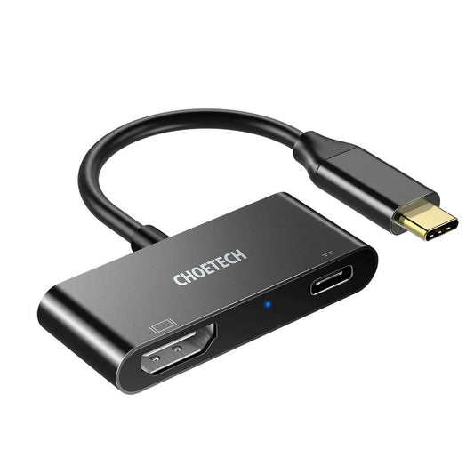 CHOETECH HUB-M03 USB-C To HDMI Adapter(4K@60hz) with 60W PD Charging Port.
