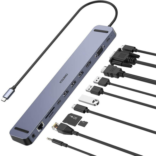 CHOETECH HUB-M20 USB-C 11-in-1 Multifunction Adapter.
