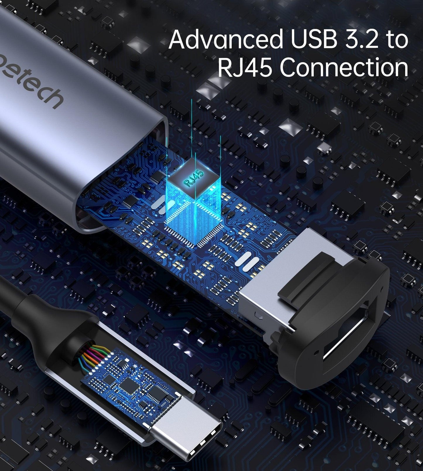 CHOETECH HUB-R02 USB-C to Gigabit Ethernet Adapter.