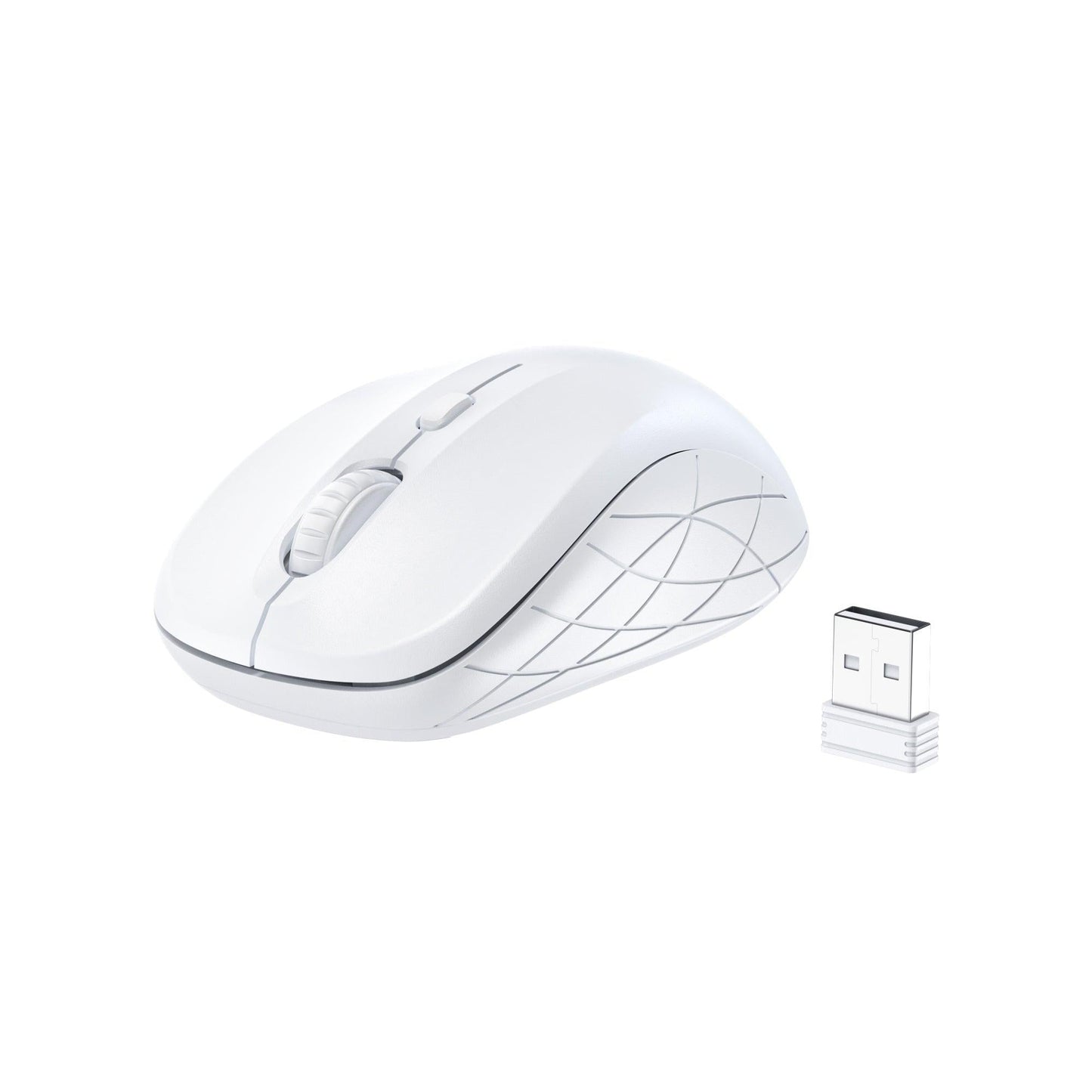 Choetech KB-002-WH single-mode 2.4G wireless mouse, white.