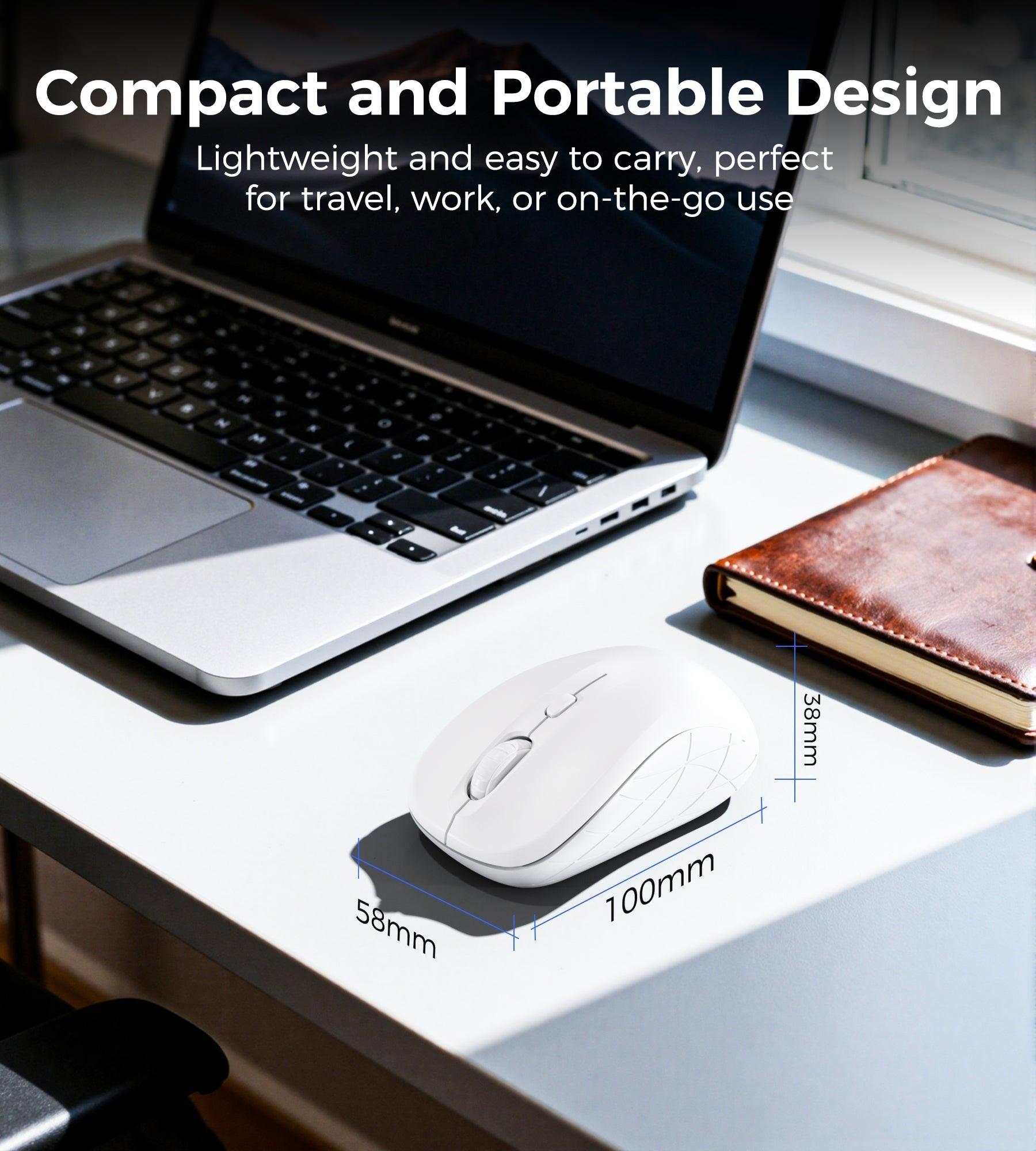 Choetech KB-002-WH single-mode 2.4G wireless mouse, white.
