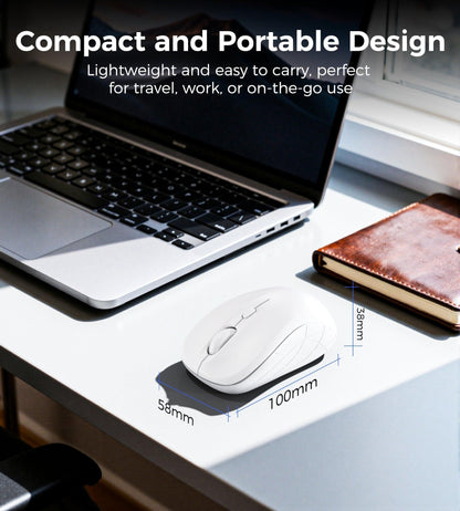 Choetech KB-002-WH single-mode 2.4G wireless mouse, white.