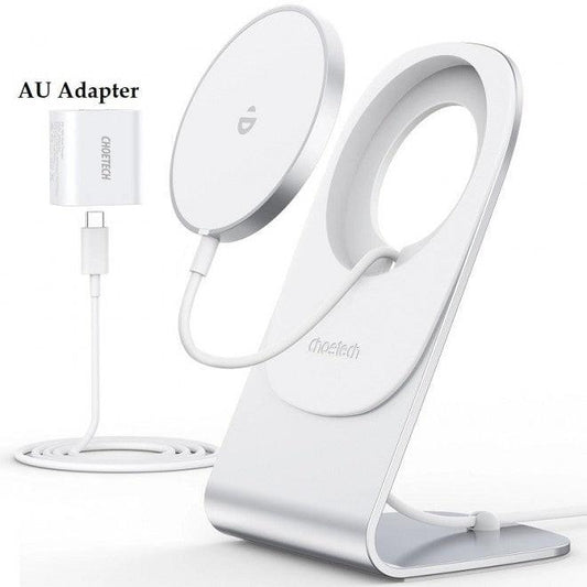 CHOETECH MA00117-SL MagLeap Magnetic Wireless Charger with Stand and AC Adapter.