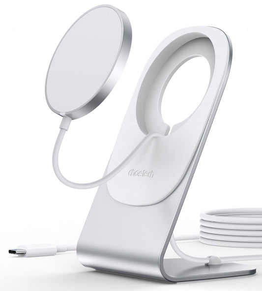 CHOETECH MIX00117SL Magasafe Fast Wireless Charger Stand Holder For iPhone 13/12 (H047+T517).