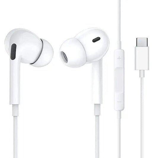 Choetech OC-A011 USB-C In-Ear Headphones 1.2m - White.
