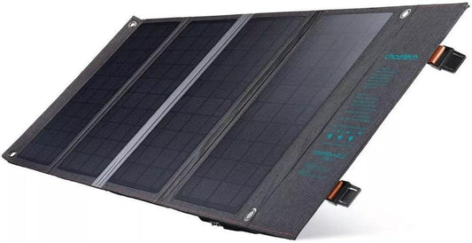 Choetech SC006 Solar Panel Portable Charger 40W 18V USB C Solar Panels Charger with USB C PD 30W.