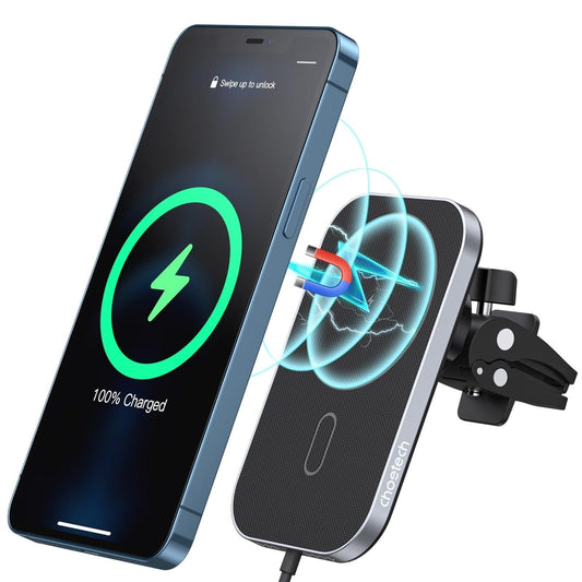 CHOETECH T200F-201 15W MagLeap Magnetic Wireless Car Charger Holder with 1M Cable.