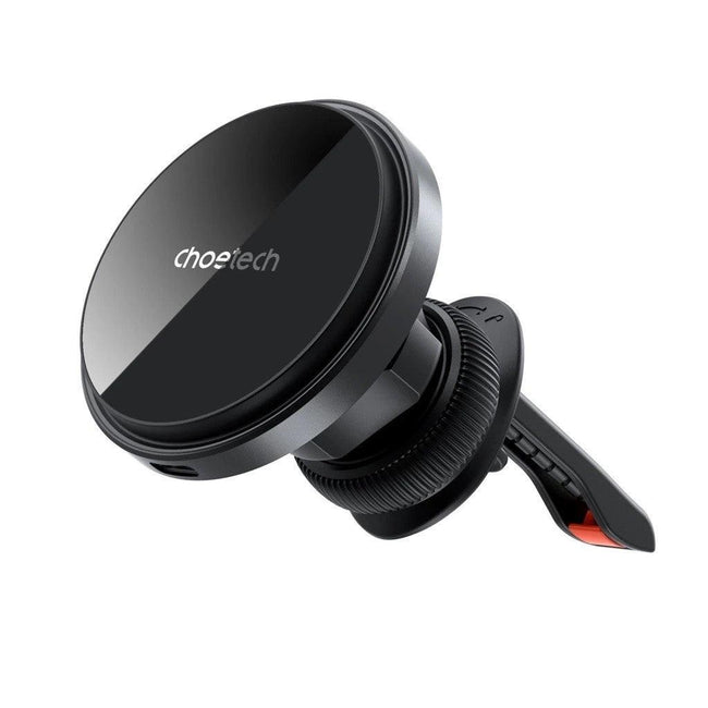 CHOETECH T204-F 15W Magnetic Car Charger Holder with LED Light (Aluminium alloy housing). Hover Image