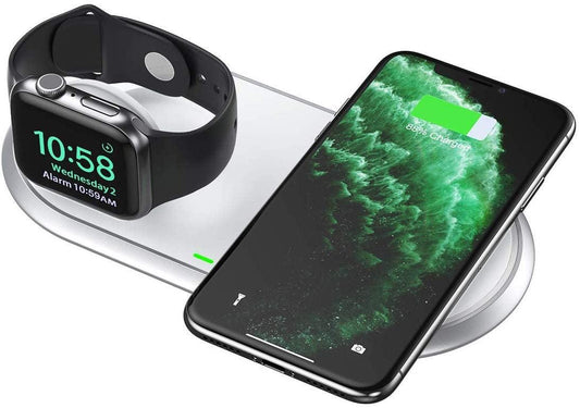 CHOETECH T317 2-in-1 Dual Wireless Charger Pad (MFI Certified).