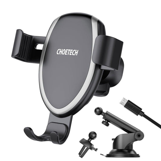 CHOETECH T536-S Fast Wireless Charging Car Mount Phone Holder.