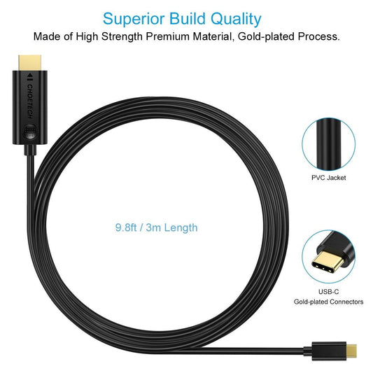 CHOETECH XCH-0030 USB-C To HDMI Cable 3M.