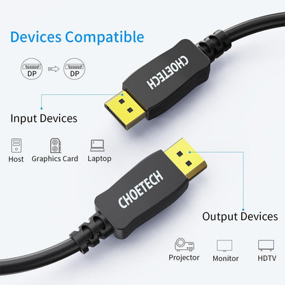CHOETECH XDD01 DP to DP Cable 2M 8K 60Hz.