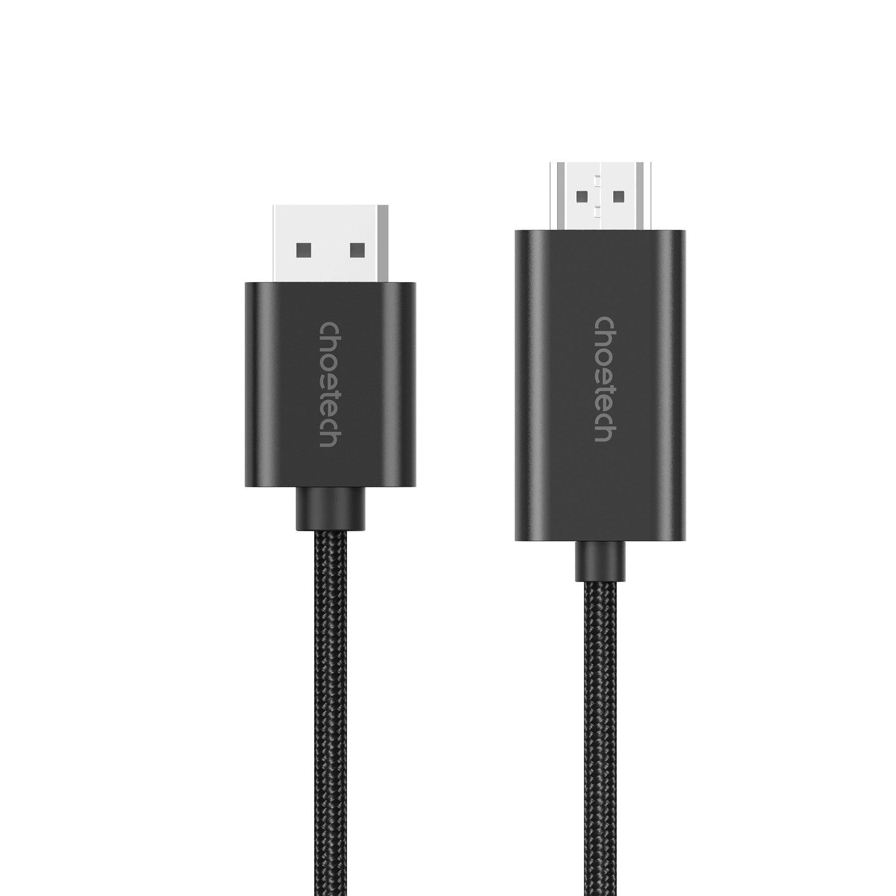 CHOETECH XDH01 4K 60Hz DisplayPort Male to HDMI Male Braided Cable 2M.