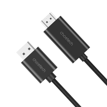 CHOETECH XDH01 4K 60Hz DisplayPort Male to HDMI Male Braided Cable 2M.