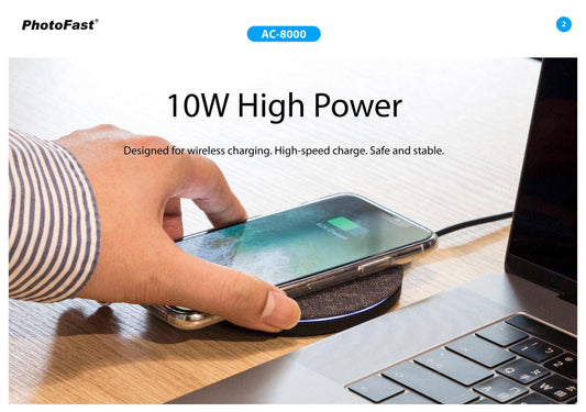 Photofast AirCharge Qi Compatible 10W Fast Charge (SKU:AC8000).