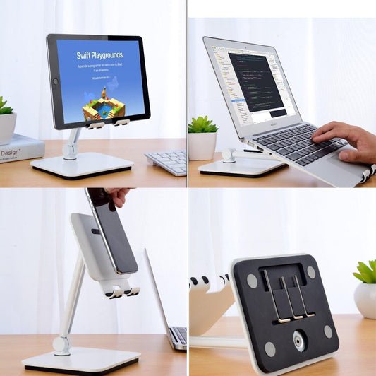 Full Motion 3 in 1 Smartphone Tablet and Notebook Holder White.