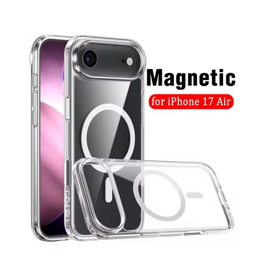 UTIA Ultimake Shockproof Transparent Case Cover With Magnetic Ring for iPhone 17 Air.