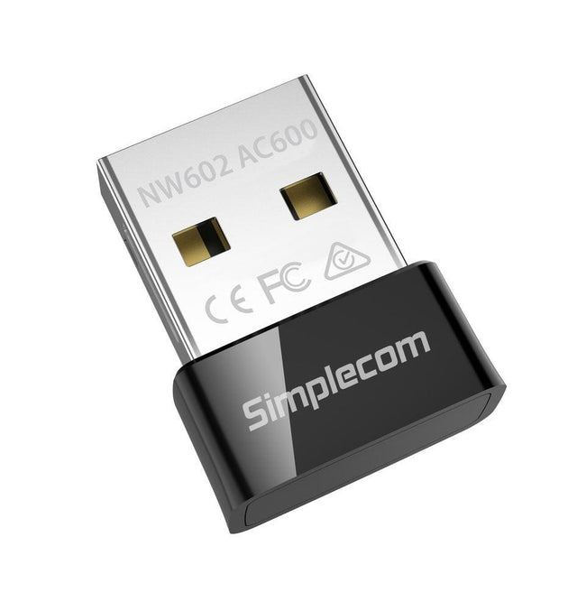 Simplecom NW602 AC600 Dual Band Nano USB WiFi Wireless Adapter Hover Image