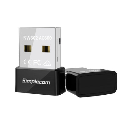 Simplecom NW602 AC600 Dual Band Nano USB WiFi Wireless Adapter.