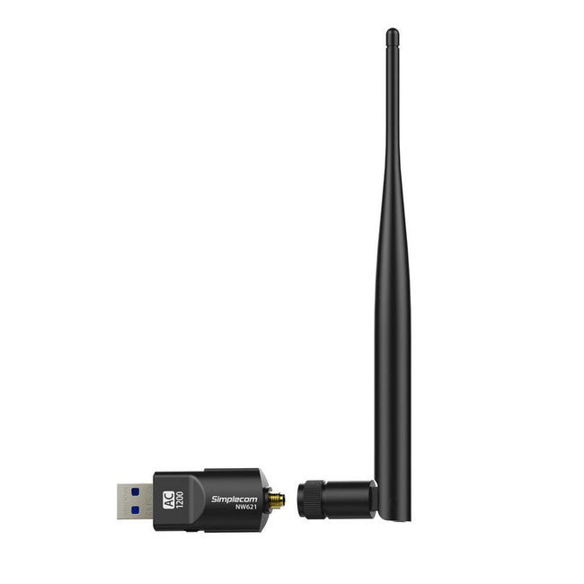 Simplecom NW621 AC1200 WiFi Dual Band USB Adapter with 5dBi High Gain Antenna Main Image