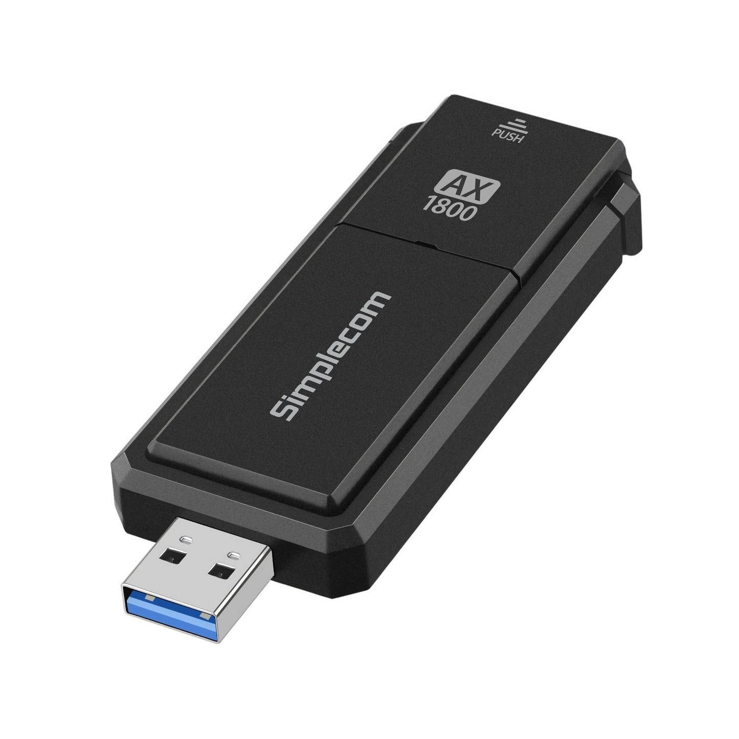 Simplecom NW812 AX1800 Dual Band WiFi 6 USB Adapter with Foldable Antenna.