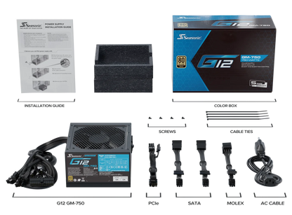 Seasonic 750W G12 V1.5 GM-750 Semi-Modular 80 PLUS Gold ATX PSU