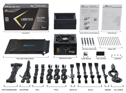 Seasonic VERTEX 1200W (PX-1200) Platinum Fully Modular PSU ATX 3.0.