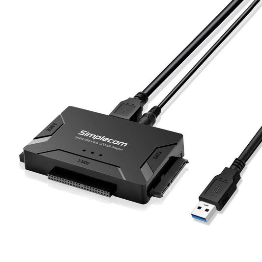 Simplecom SA492 USB 3.0 to 2.5/3.5/5.25 inch SATA IDE Adapter with Power Supply.