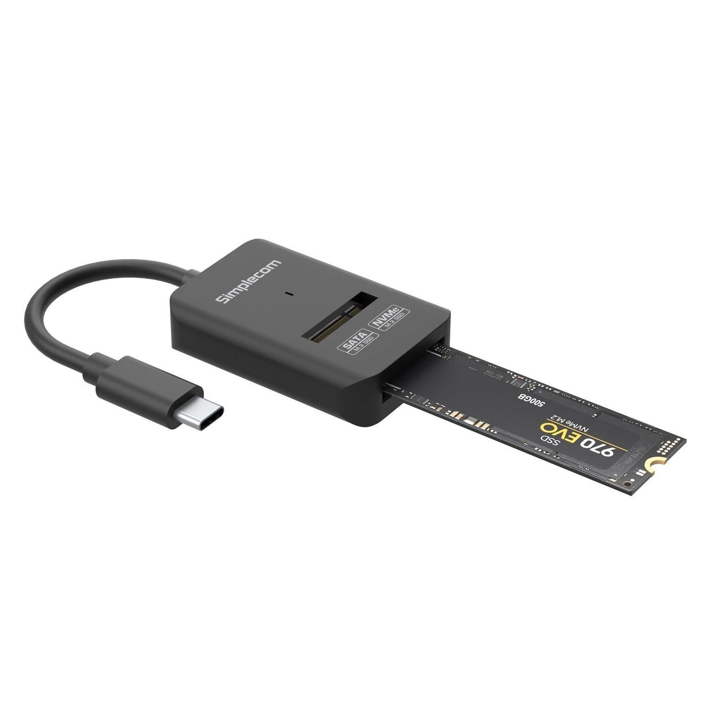 Simplecom SA506 NVMe / SATA Dual Protocol M.2 SSD to USB-C Adapter Converter USB 3.2 Gen 2 10Gbps.
