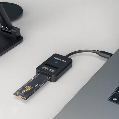 Simplecom SA506 NVMe / SATA Dual Protocol M.2 SSD to USB-C Adapter Converter USB 3.2 Gen 2 10Gbps.
