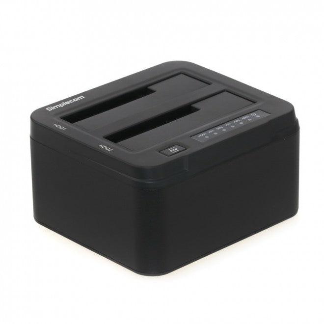 Simplecom SD322 Dual Bay USB 3.0 Aluminium Docking Station for 2.5" and 3.5" SATA HDD Black.