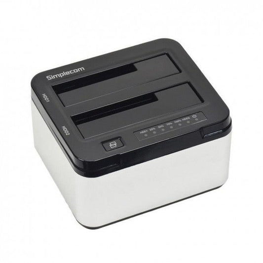 Simplecom SD322 Dual Bay USB 3.0 Aluminium Docking Station for 2.5" and 3.5" SATA HDD Silver.