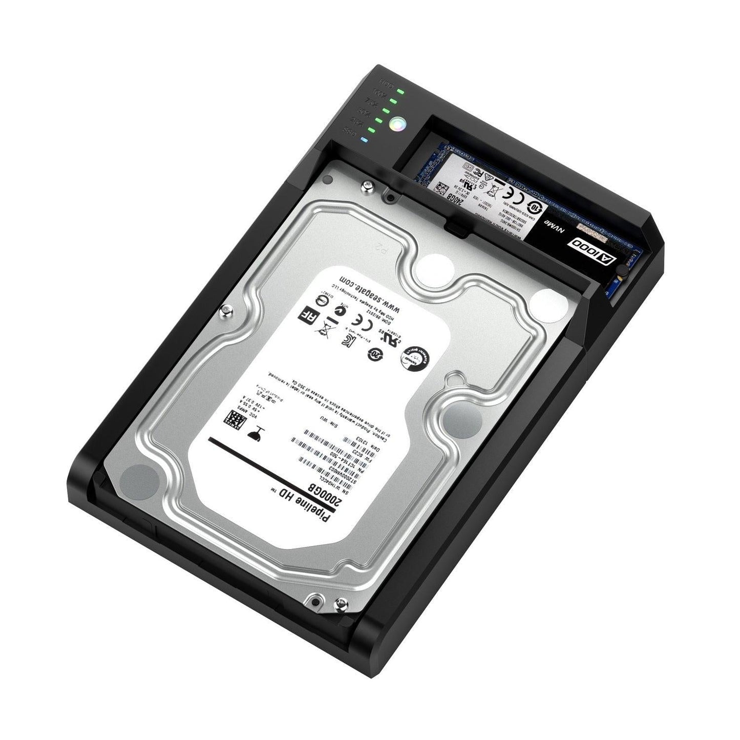 Simplecom SD570 NVMe M.2 + SATA HDD and SSD Dual Bay Docking Station USB 3.2 Gen 2 10Gbps Offline Clone.