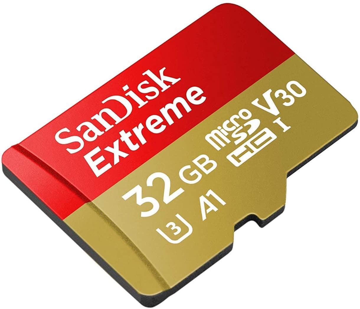 SANDISK SDSQXAF-032G-GN6MN 32GB MICRO SDHC EXTREME A1 V30, UHS-I/ U3, 100MB/s ,NO  SD ADAPTER.