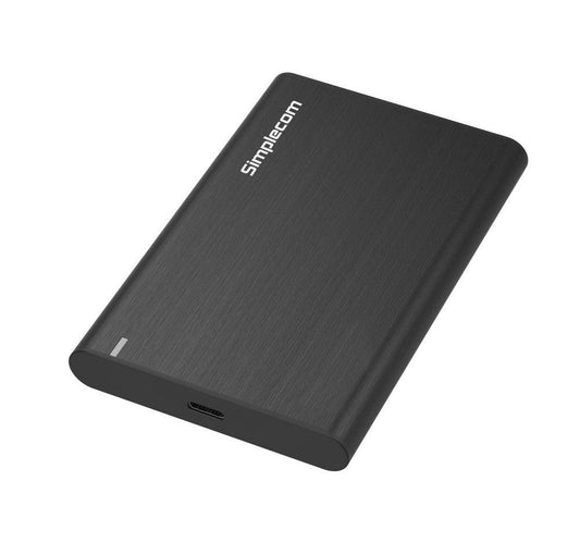 Simplecom SE221 Aluminium 2.5'' SATA HDD/SSD to USB 3.1 Enclosure Black.