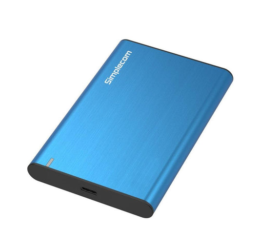 Simplecom SE221 Aluminium 2.5'' SATA HDD/SSD to USB 3.1 Enclosure Blue.
