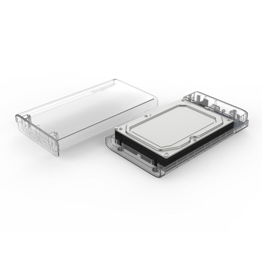 Simplecom SE301 3.5" SATA to USB 3.0 Hard Drive Docking Enclosure Clear.