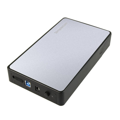 Simplecom SE325 Tool Free 3.5" SATA HDD to USB 3.0 Hard Drive Enclosure Silver.