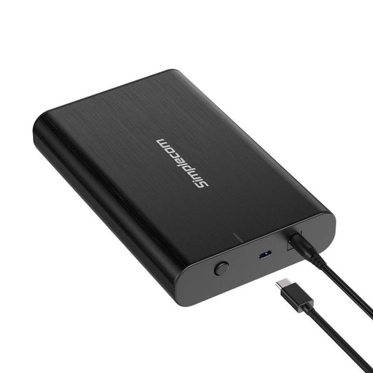 Simplecom SE331 Aluminium 3.5'' SATA to USB-C External Hard Drive Enclosure USB 3.2 Gen1 5Gbps.