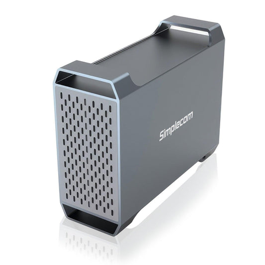Simplecom SE482 SuperSpeed USB Dual Bay 3.5" SATA Hard Drive RAID Enclosure USB-C RAID 0/1, JBOD.