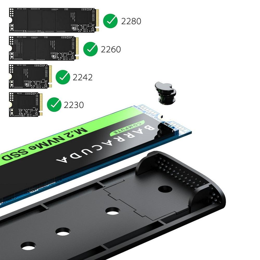Simplecom SE516 NVMe / SATA Dual Protocol M.2 SSD Tool-Free USB-C Enclosure USB 3.2 Gen 2 10Gbps.