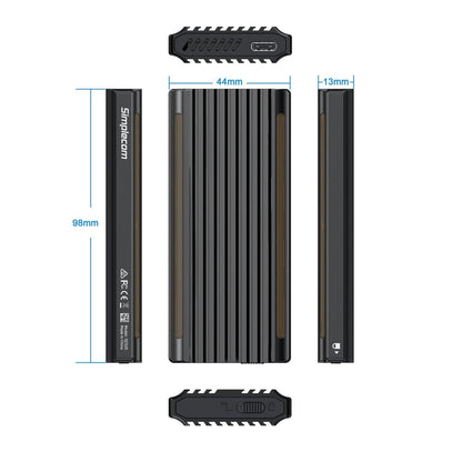 Simplecom SE525 NVMe / SATA M.2 SSD USB-C Enclosure with RGB Light USB 3.2 Gen 2 10Gbps.